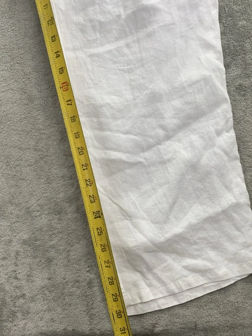 Quince White Wide Leg Linen Pants
